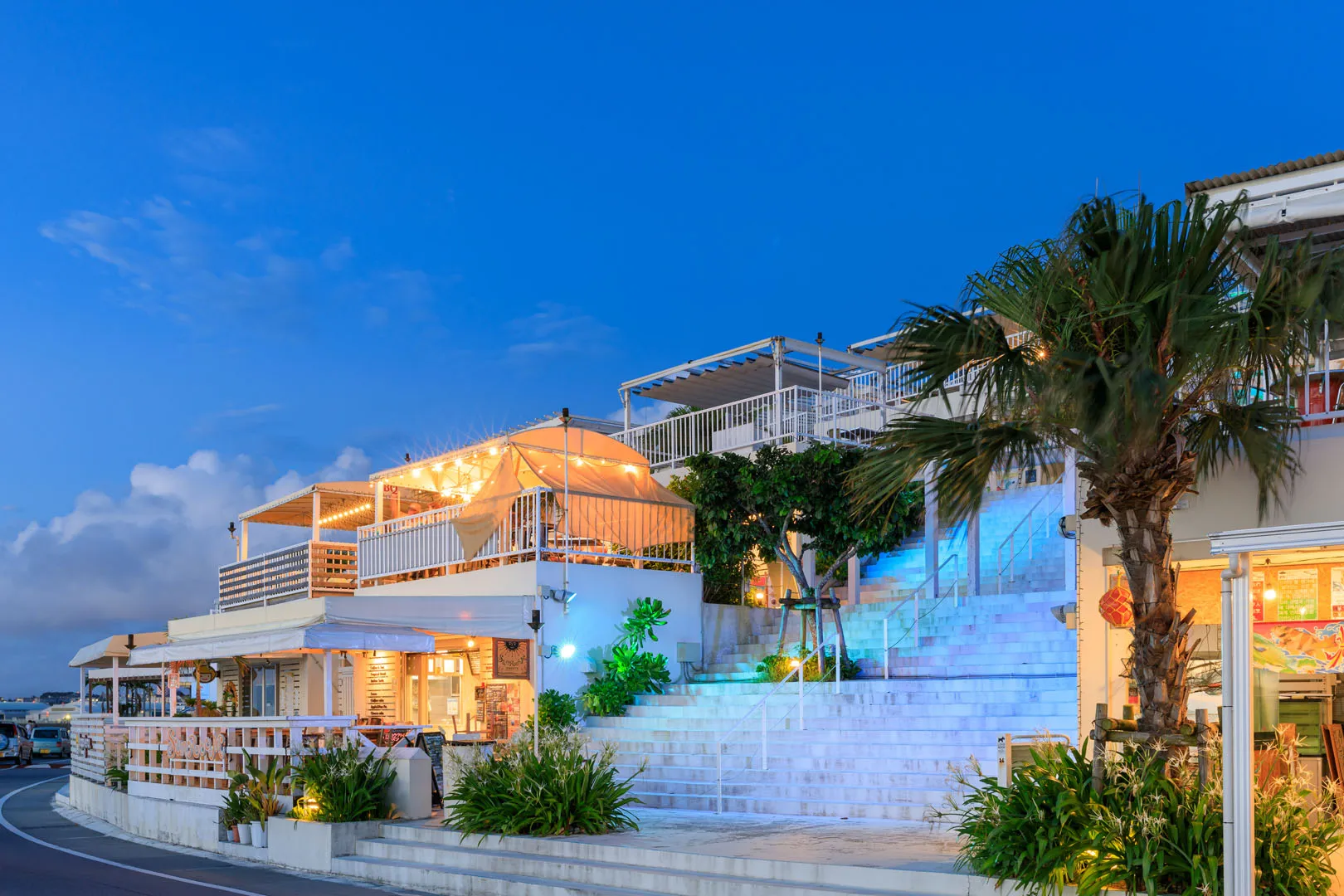 Okinawa Scenic View: Night view at Senaga Island Umikaji Terrace