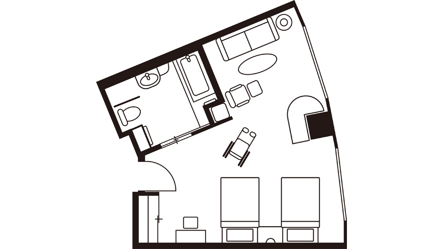 Heartful Room / Universal Room (3F) , Accommodation in Sapporo Prince Hotel