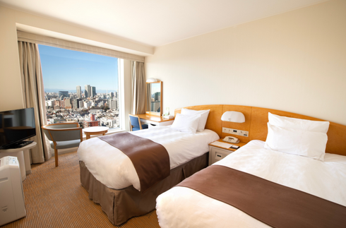 Twin Room (17th–27th floors) Main Tower , Accommodation in Shinagawa ...